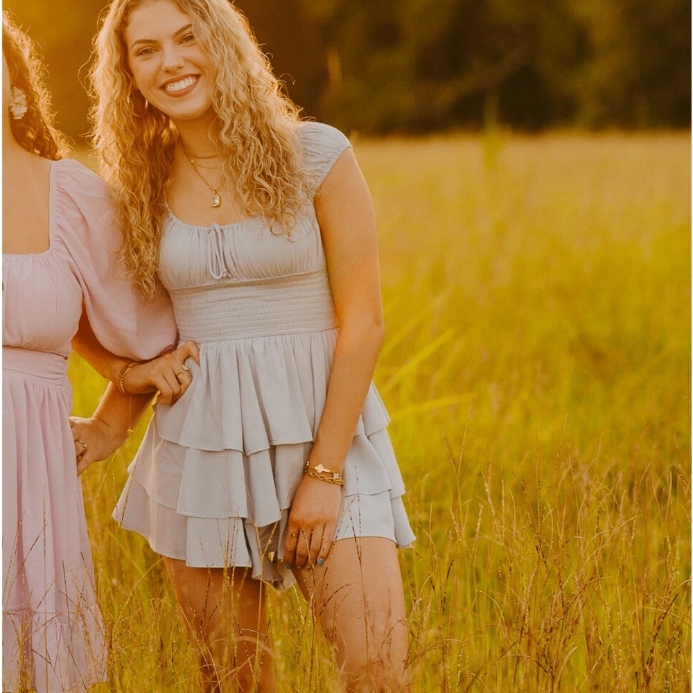 Sky to Moon Baby Blue Ruffle Romper
